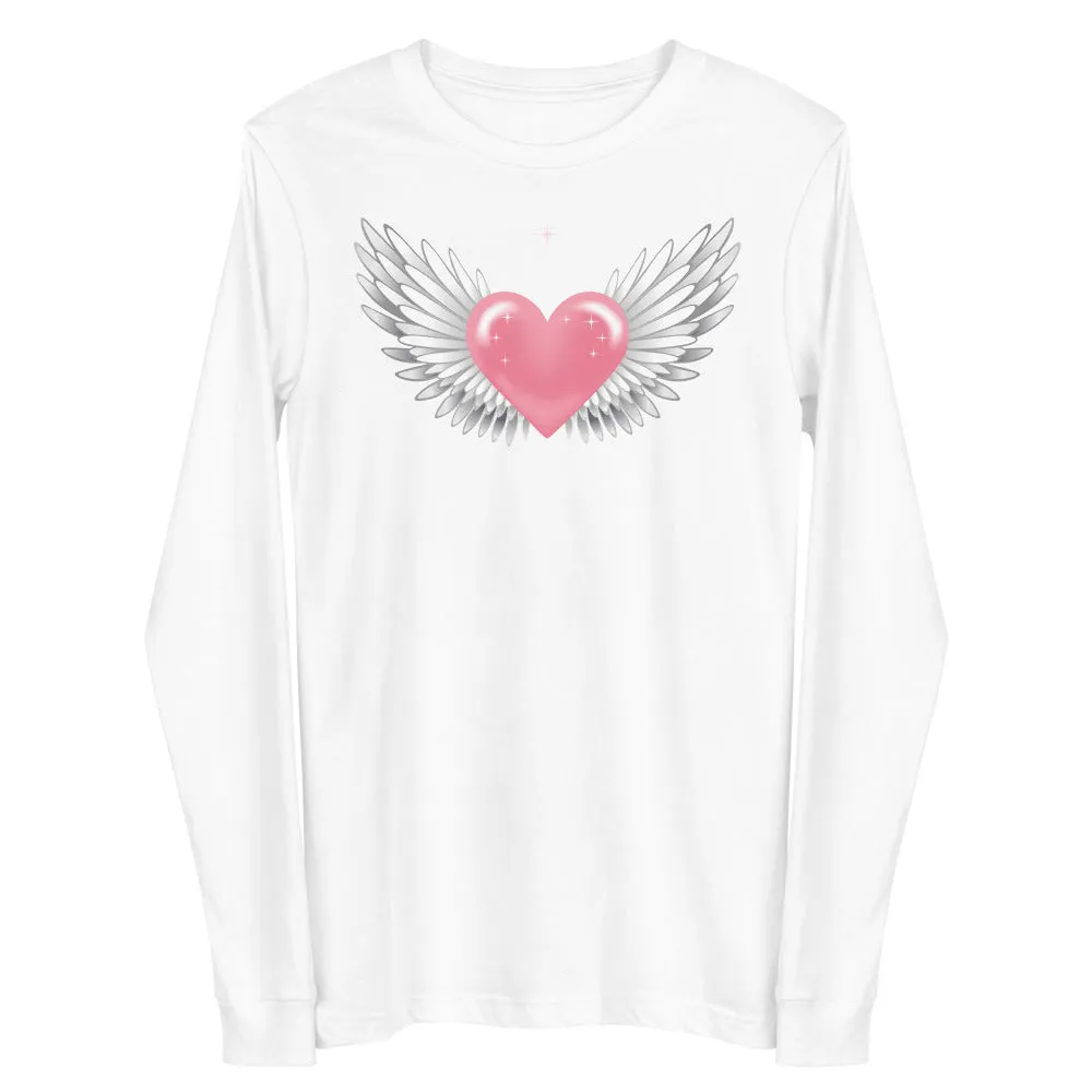 Flying Heart Printed T-Shirt Graphic Print For Women & Men