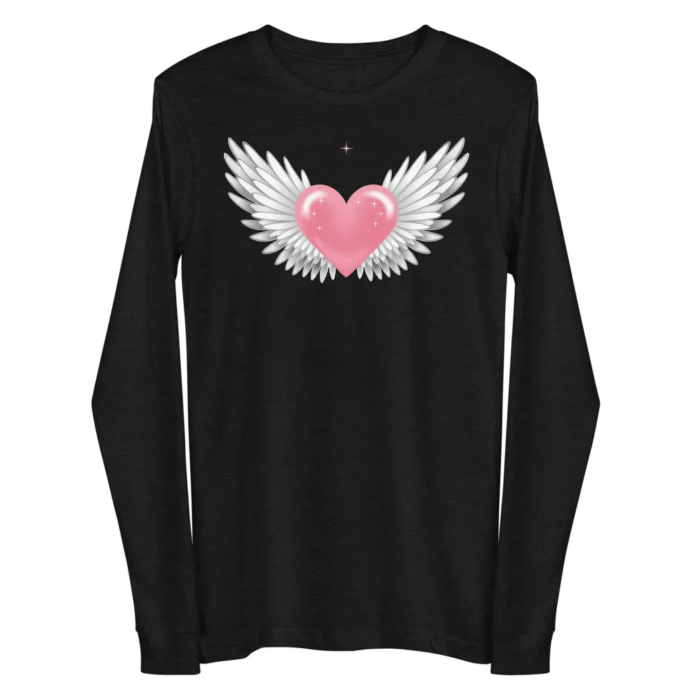 Flying Heart Printed T-Shirt Graphic Print For Women & Men