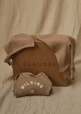 Gift Set - Chocolate Bodysuit, Legging and Bonnet