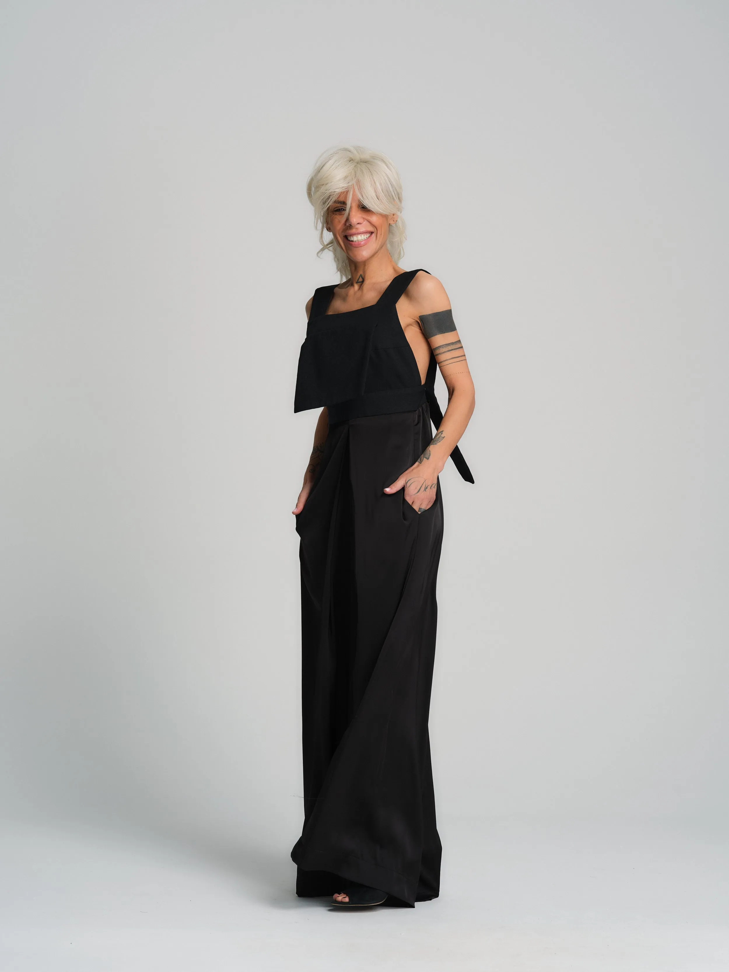 Glamorous Black Open-Back Jumpsuit