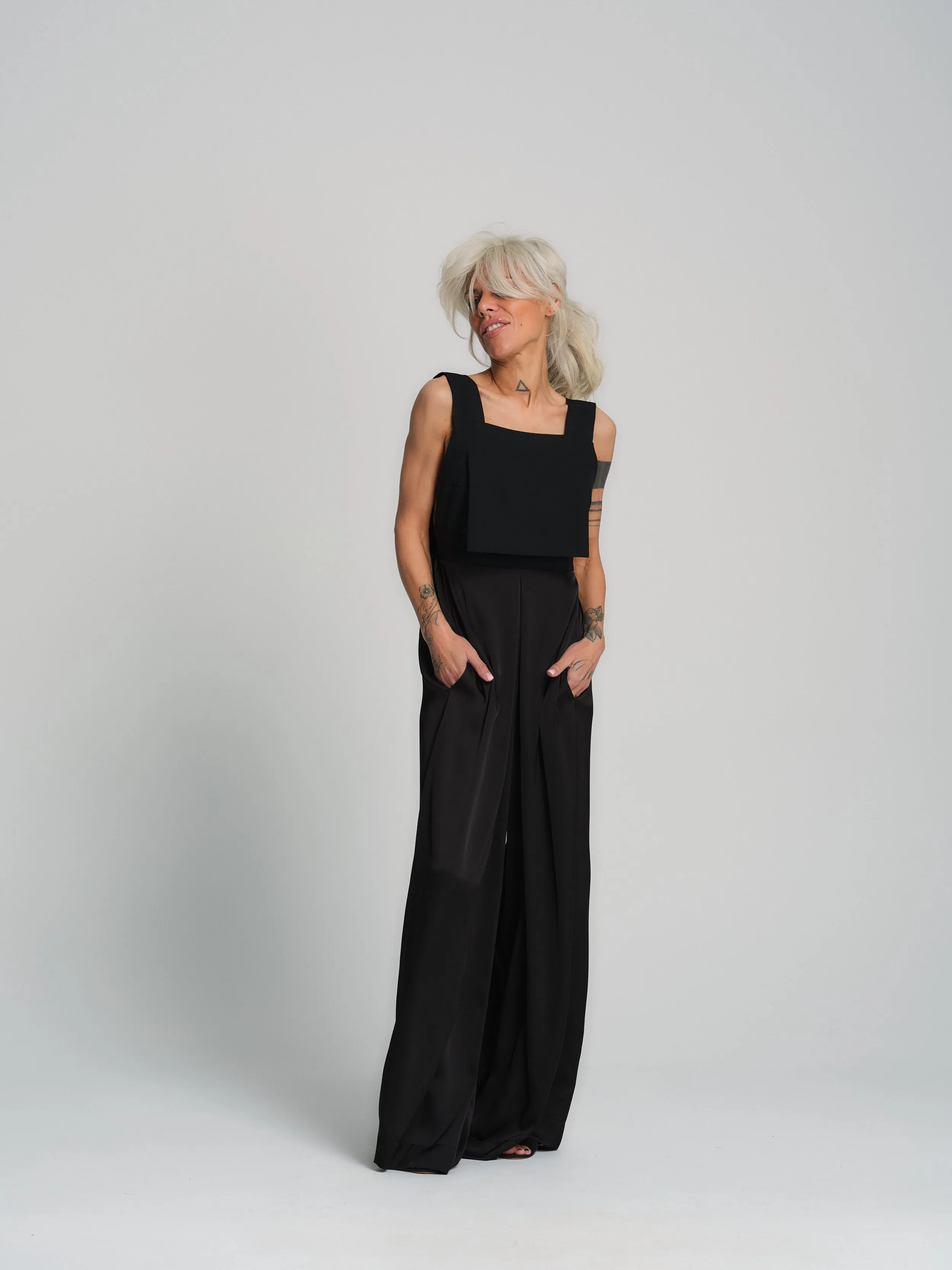 Glamorous Black Open-Back Jumpsuit
