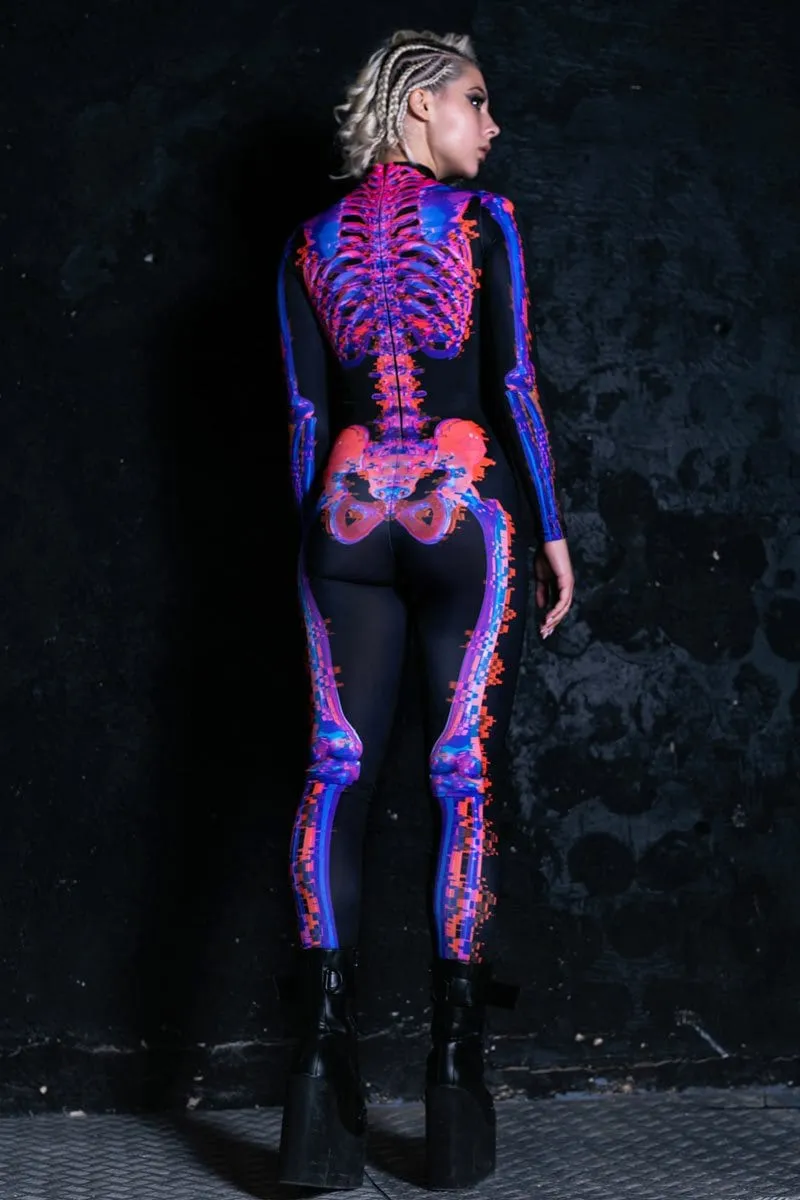 Glitch Skeleton Female Costume