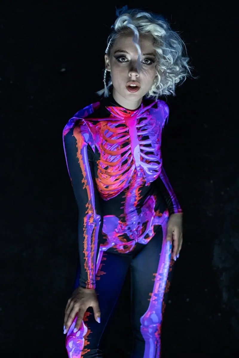Glitch Skeleton Female Costume