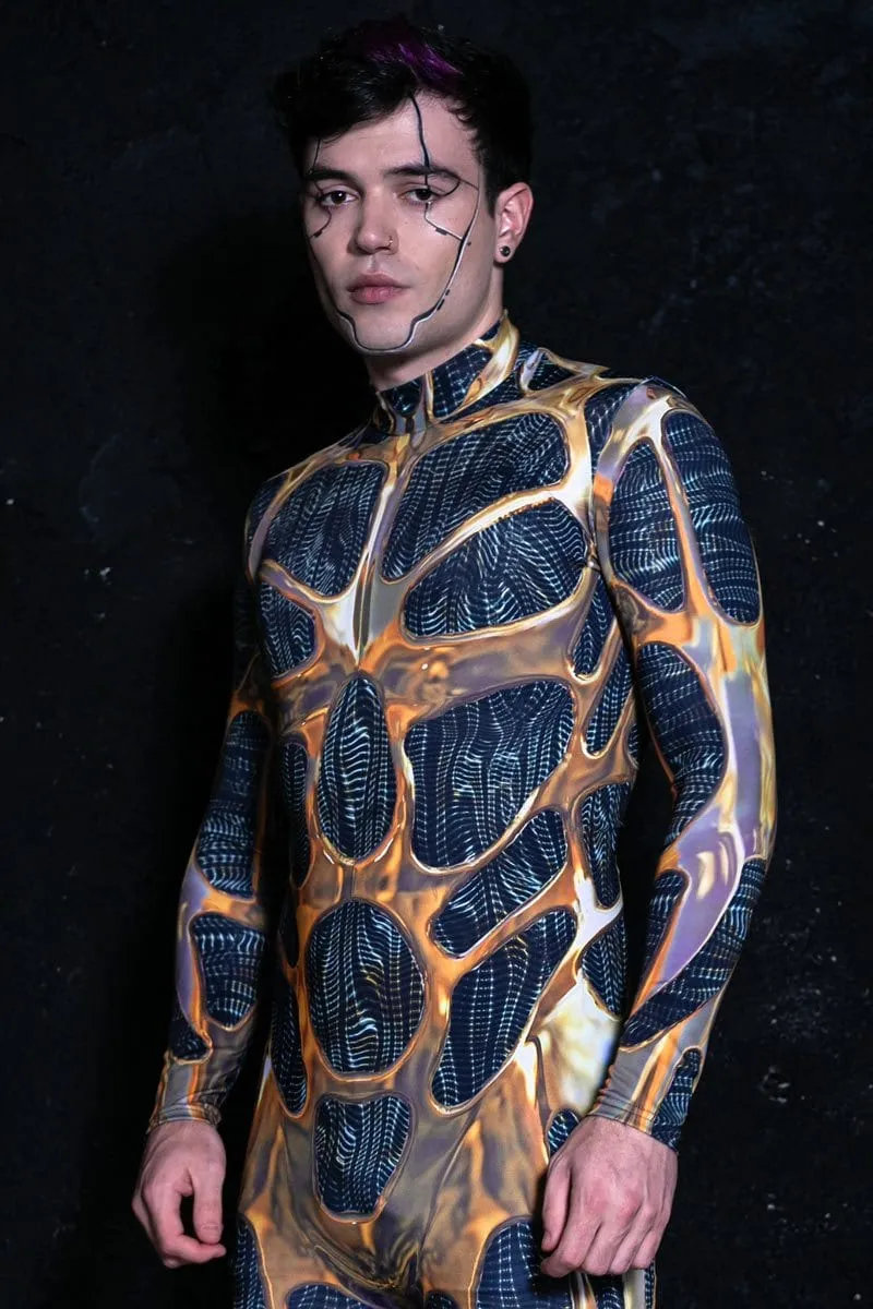 Gold Cyborg Male Droid Costume