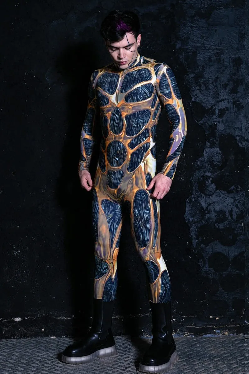 Gold Cyborg Male Droid Costume