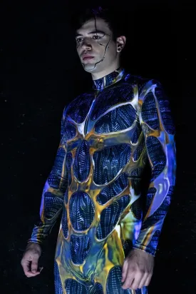 Gold Cyborg Male Droid Costume