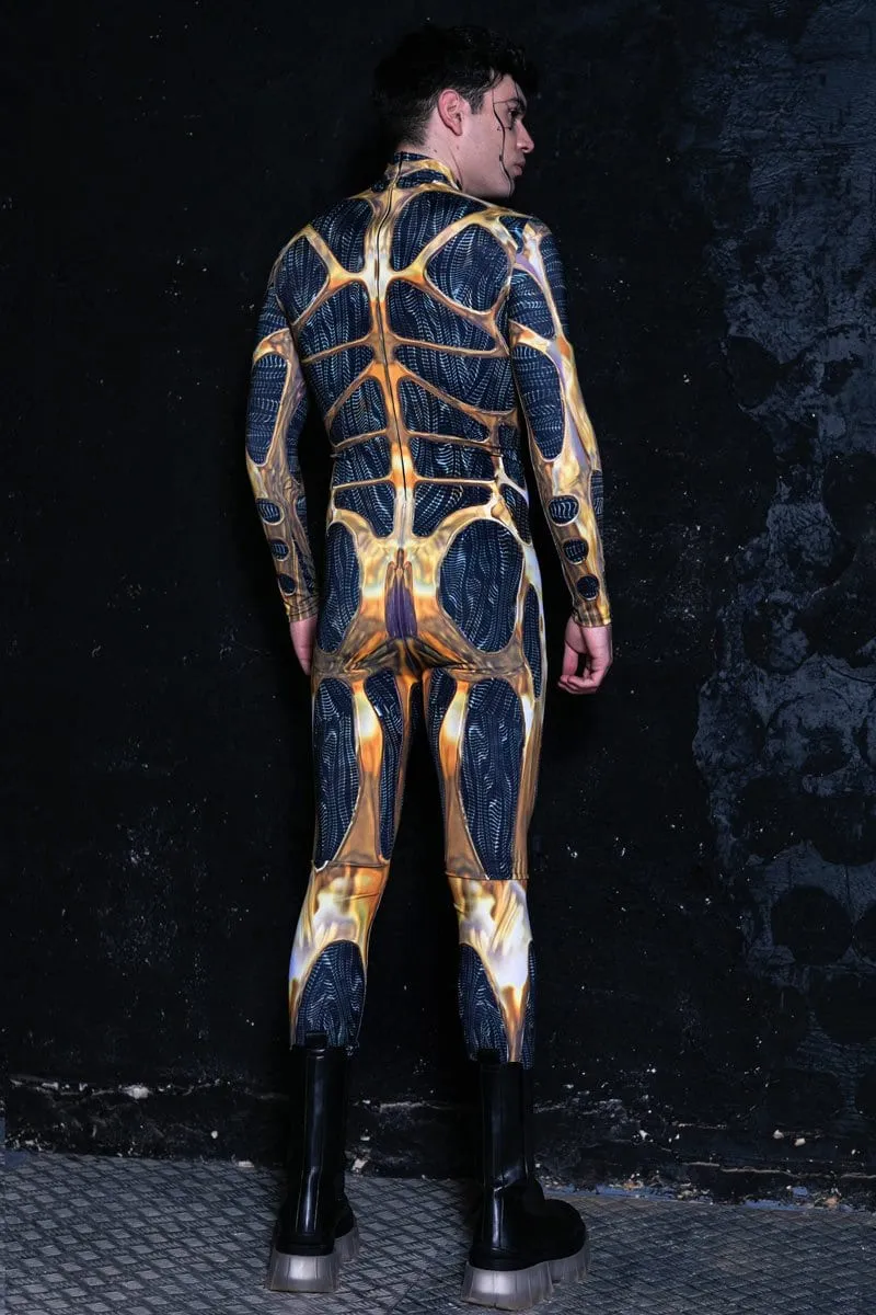Gold Cyborg Male Droid Costume