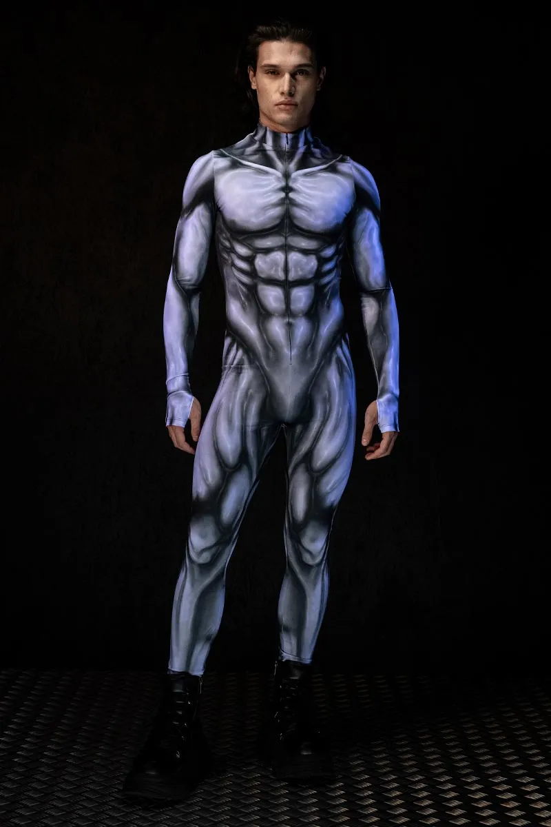Gray Muscle Men's Costume
