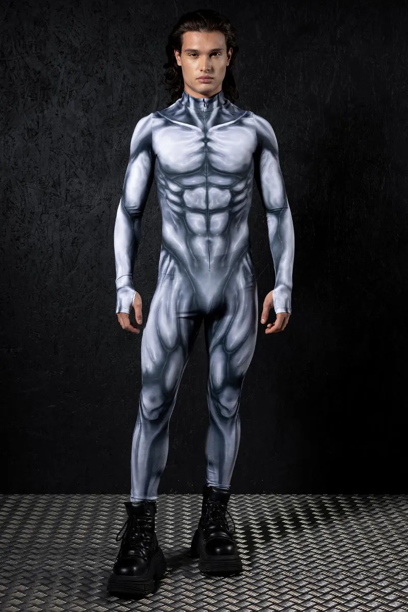 Gray Muscle Men's Costume