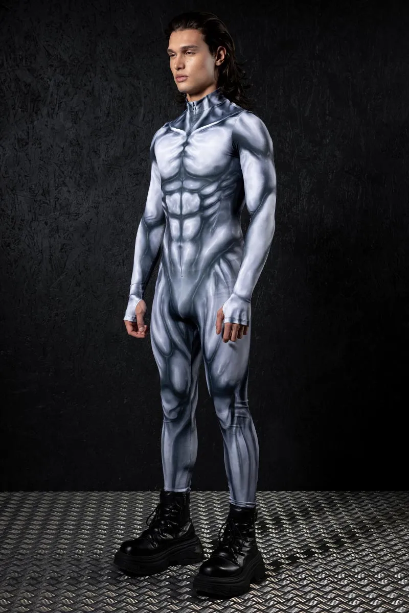 Gray Muscle Men's Costume