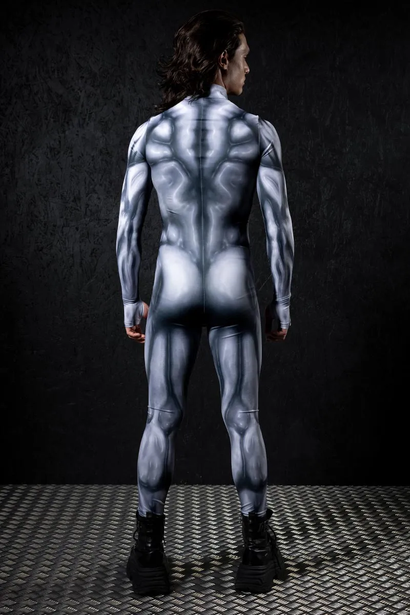 Gray Muscle Men's Costume