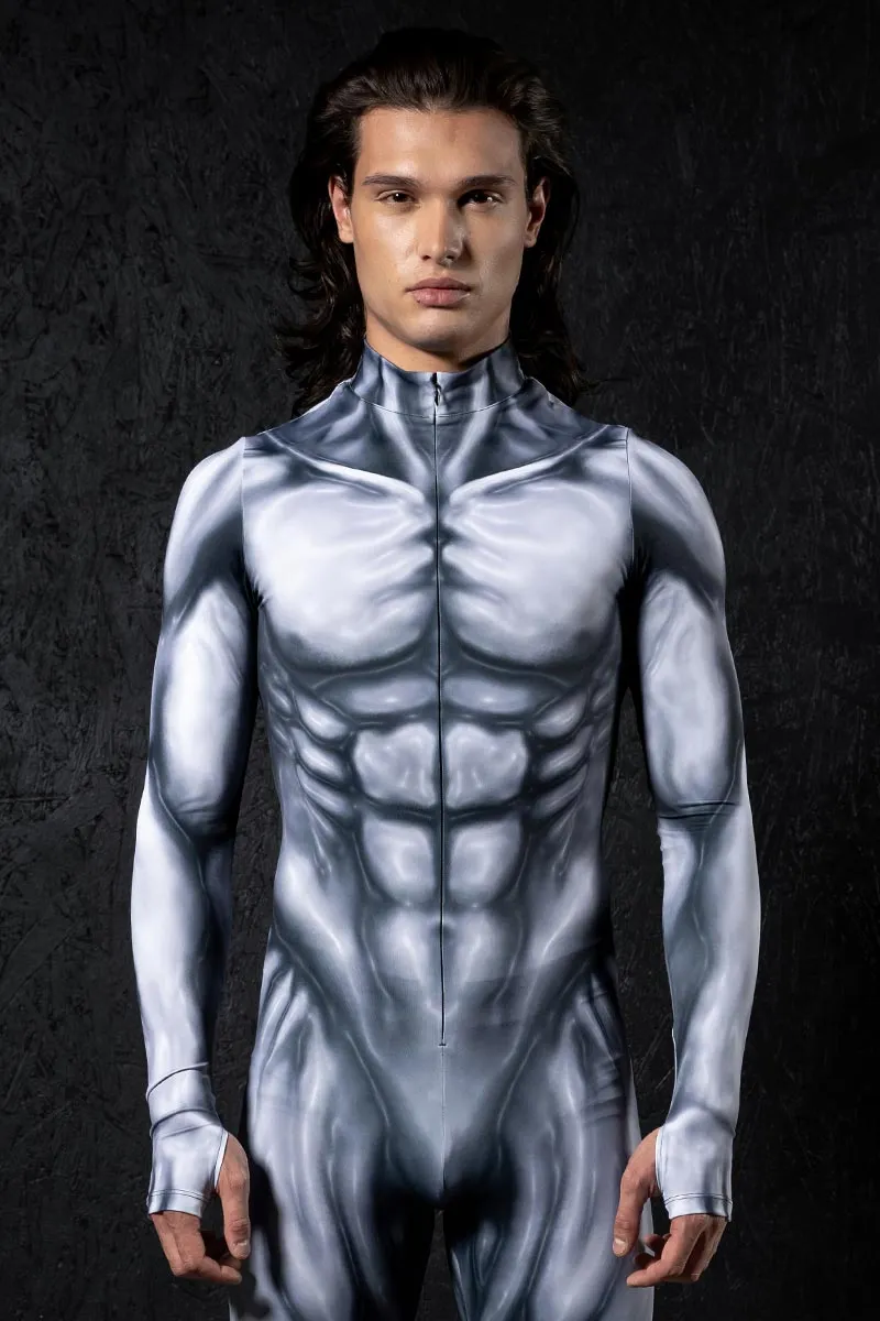 Gray Muscle Men's Costume