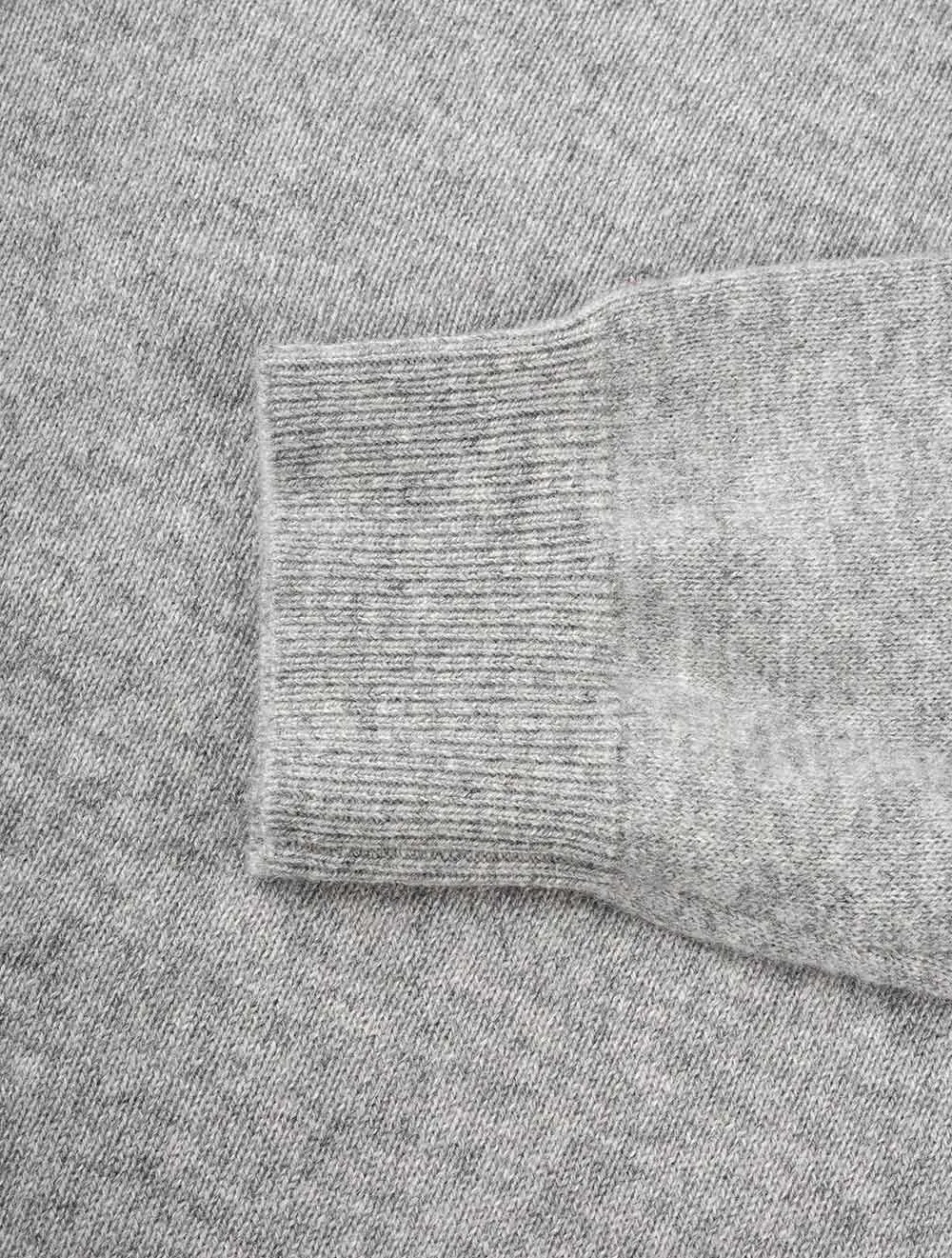 Grey Crew Neck Cashmere Slim Fit Jumper