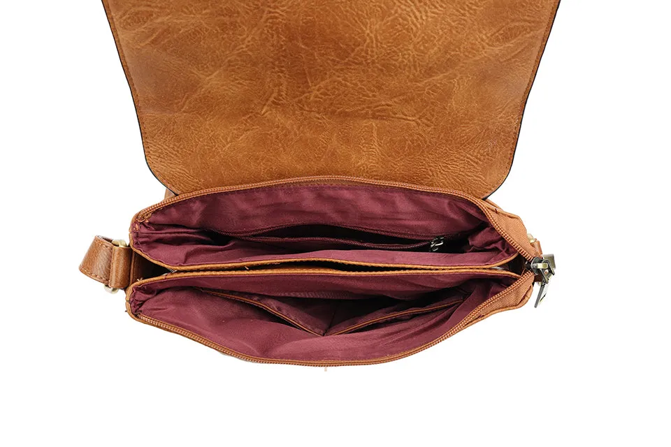 Hannah Crossbody Handbag Navy/Tan