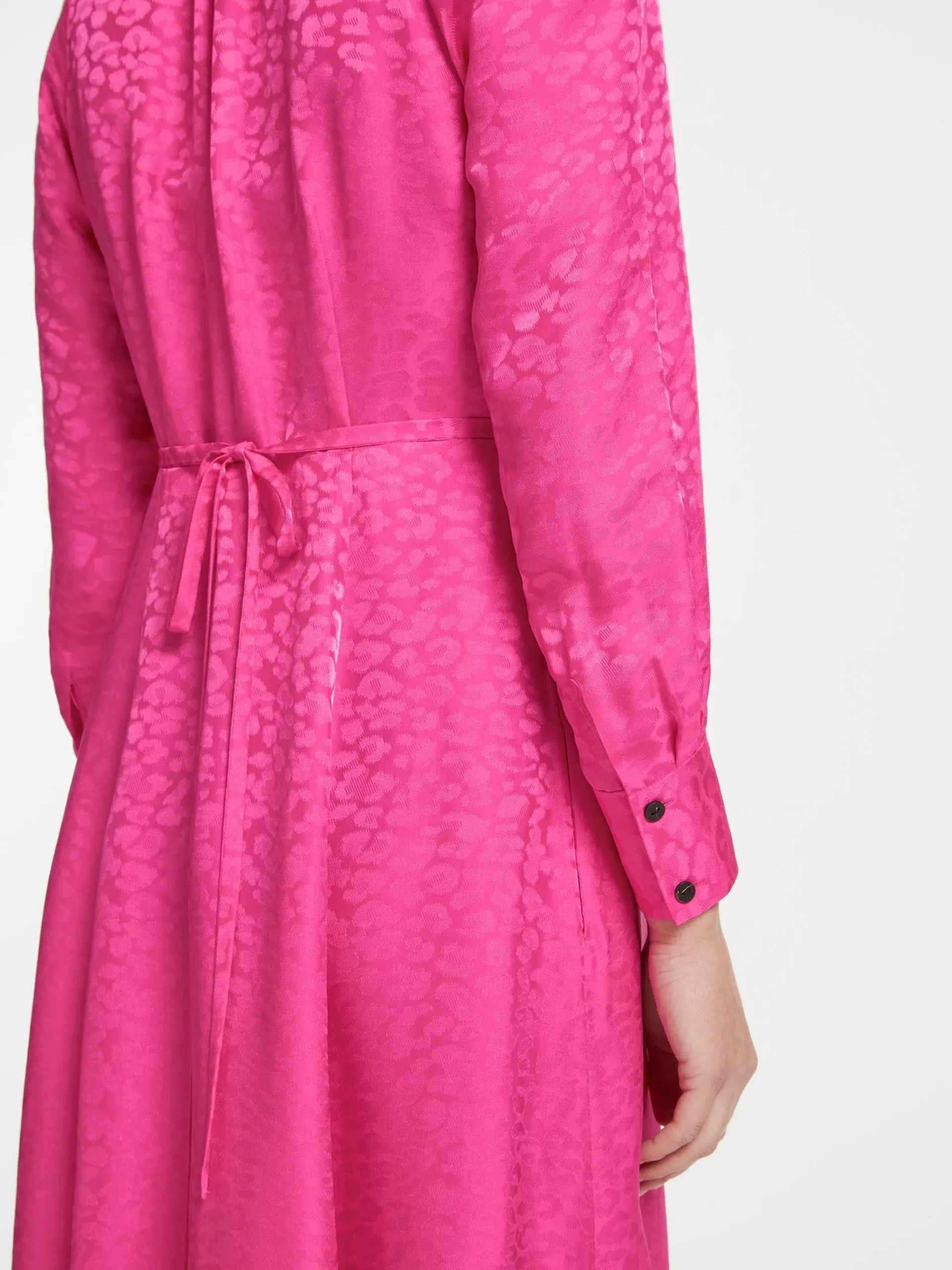 Hot pink Astrid silk blend maxi dress
