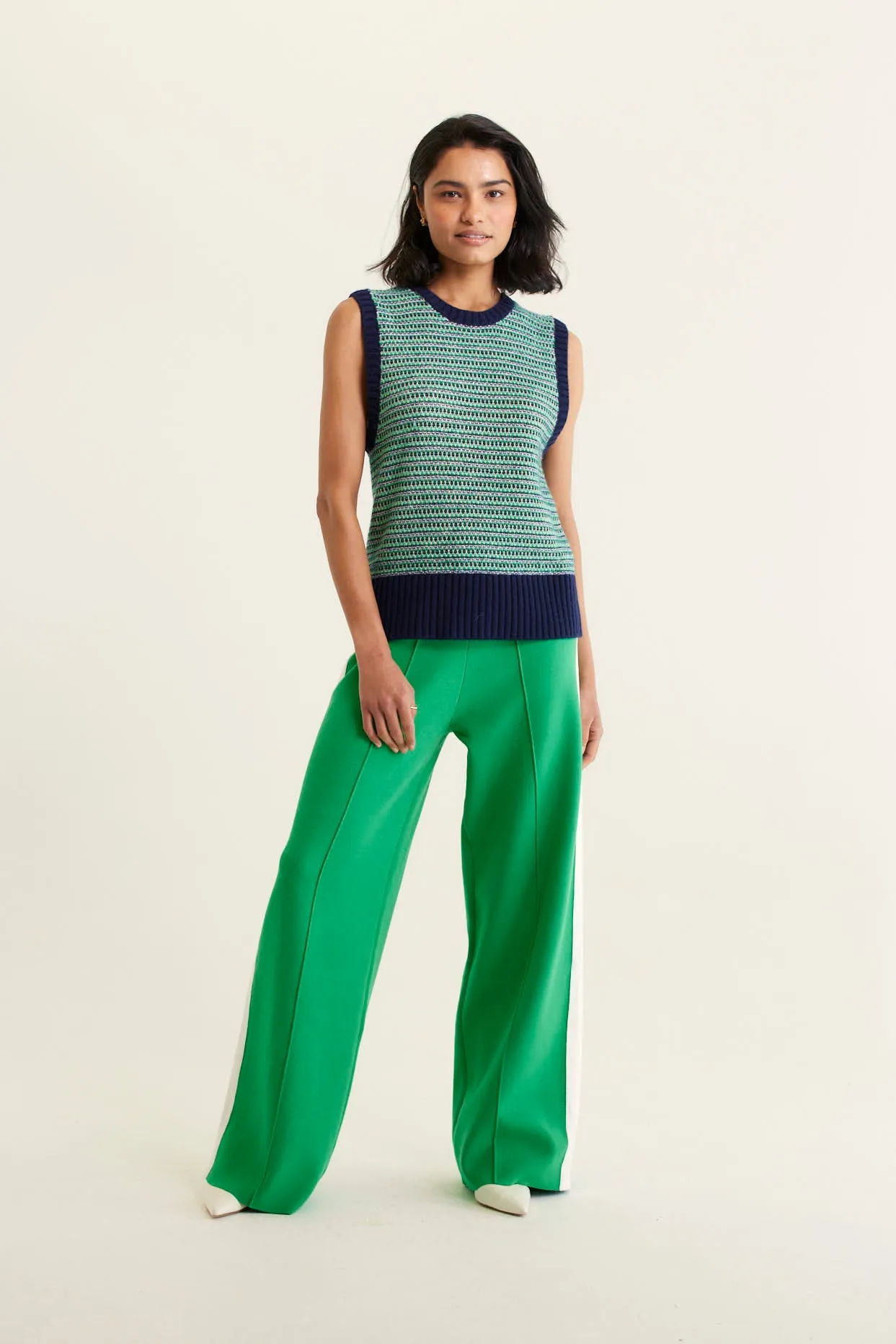 Houston Merino Cashmere Vest In Peacoat