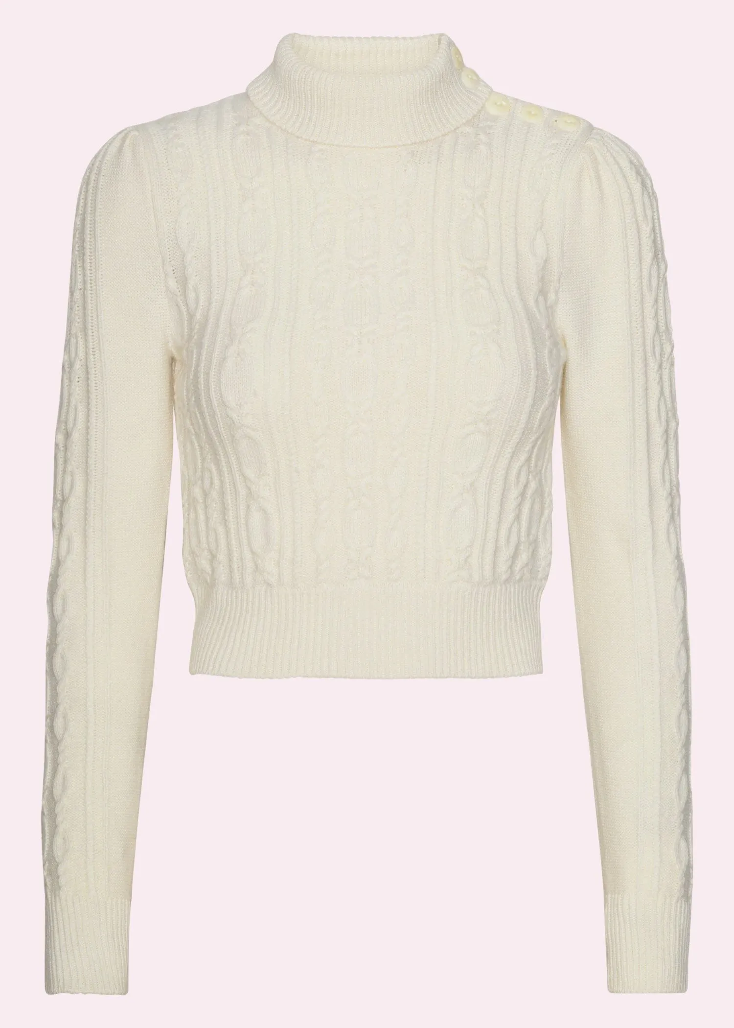 Ice Skater Sweater i naturhvid cashmere blend