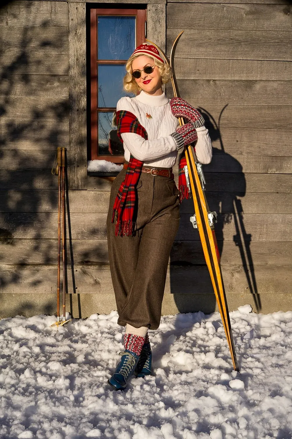 Ice Skater Sweater i naturhvid cashmere blend