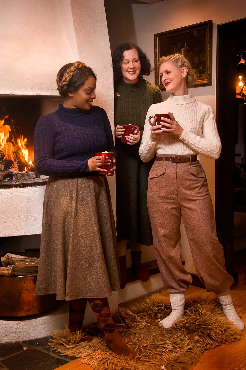 Ice Skater Sweater i naturhvid cashmere blend