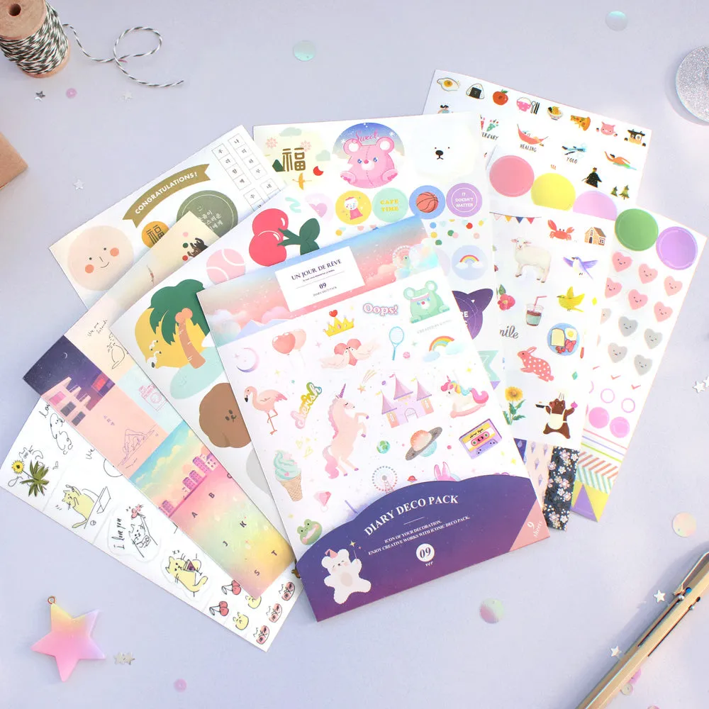 Iconic Paper Planner Stickers [9 Sheets]