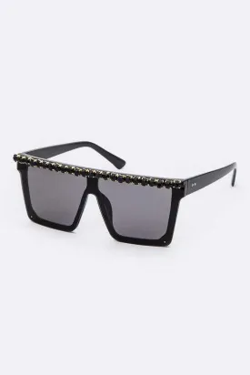 Iconic Rhinestone Brow Bar Sunglasses