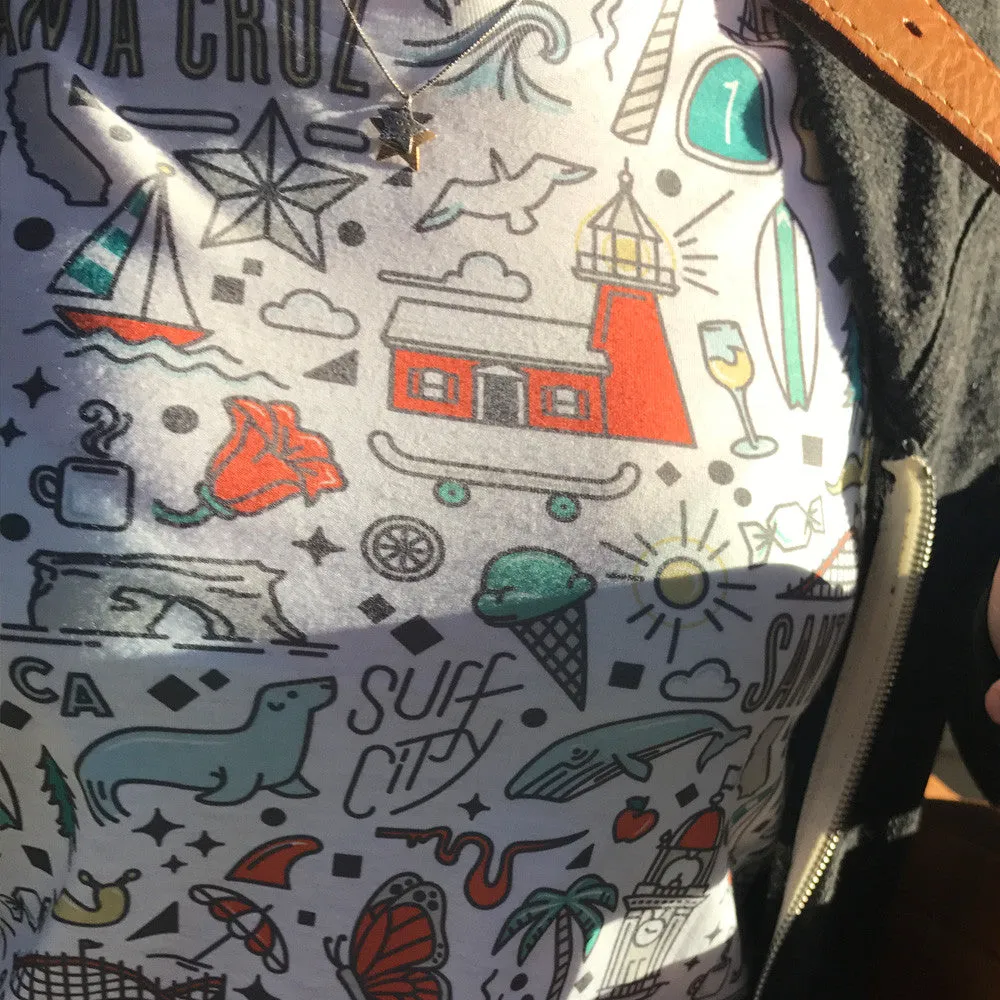 Iconic Santa Cruz All-Over Women's T-Shirt