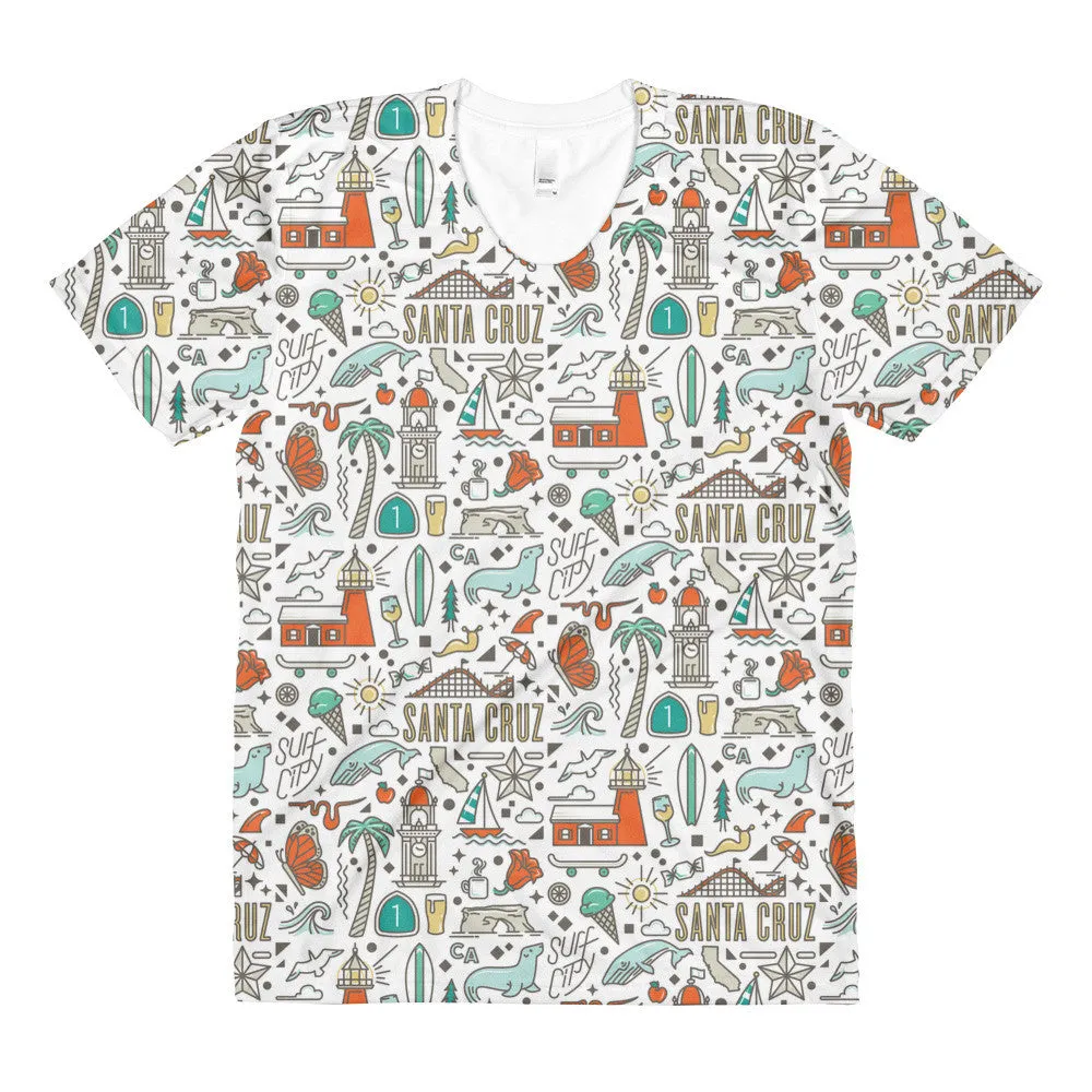 Iconic Santa Cruz All-Over Women's T-Shirt