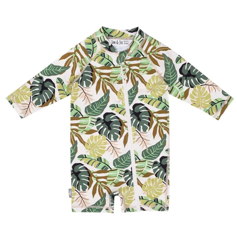 Jan & Jul 1pc UV Jumpsuit - Green Tropical