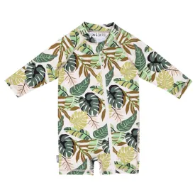 Jan & Jul 1pc UV Jumpsuit - Green Tropical