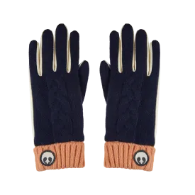 Leia Faux Leather & Knit Gloves