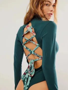 Long-Sleeve Bodysuit with Adjustable Back