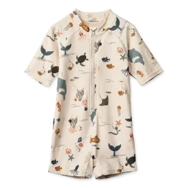 Max Recycled Printed Shortsleeve Swim Jumpsuit
