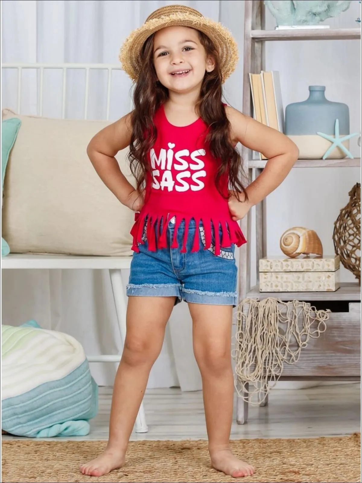 Miss Sass Fringe Tank Top