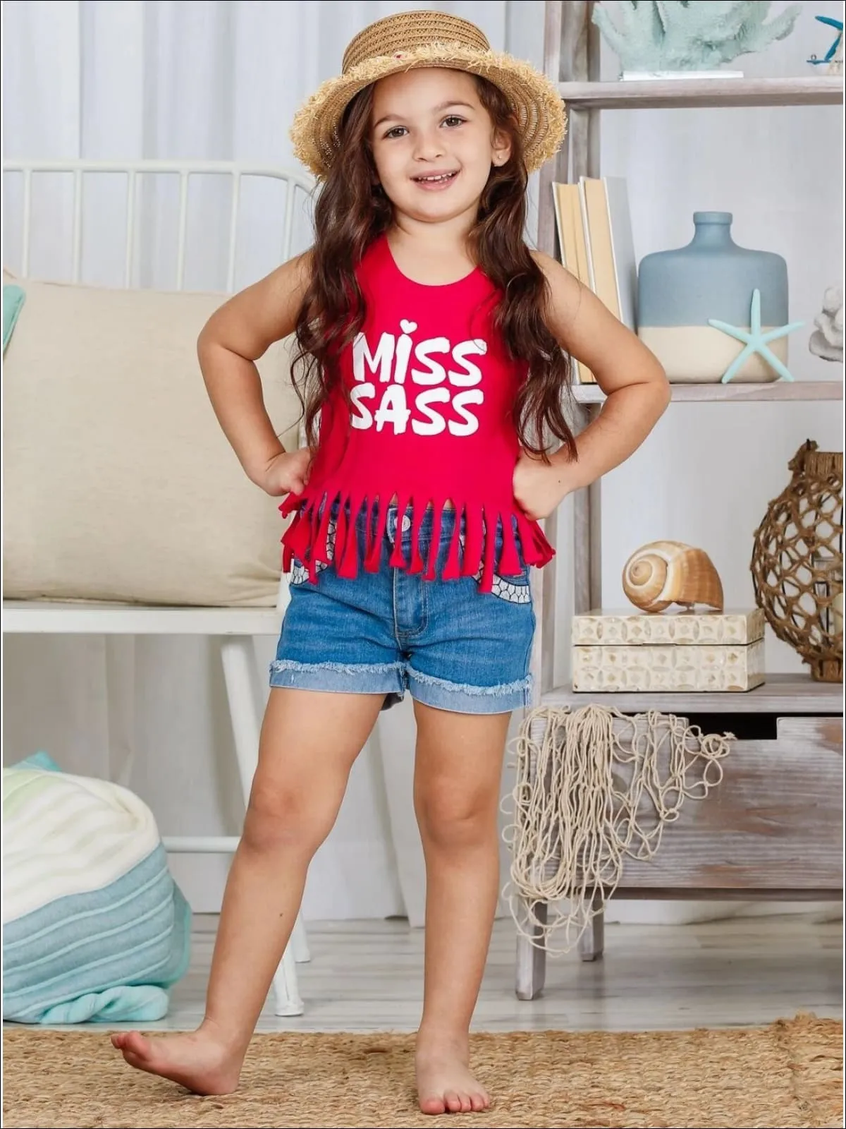 Miss Sass Fringe Tank Top