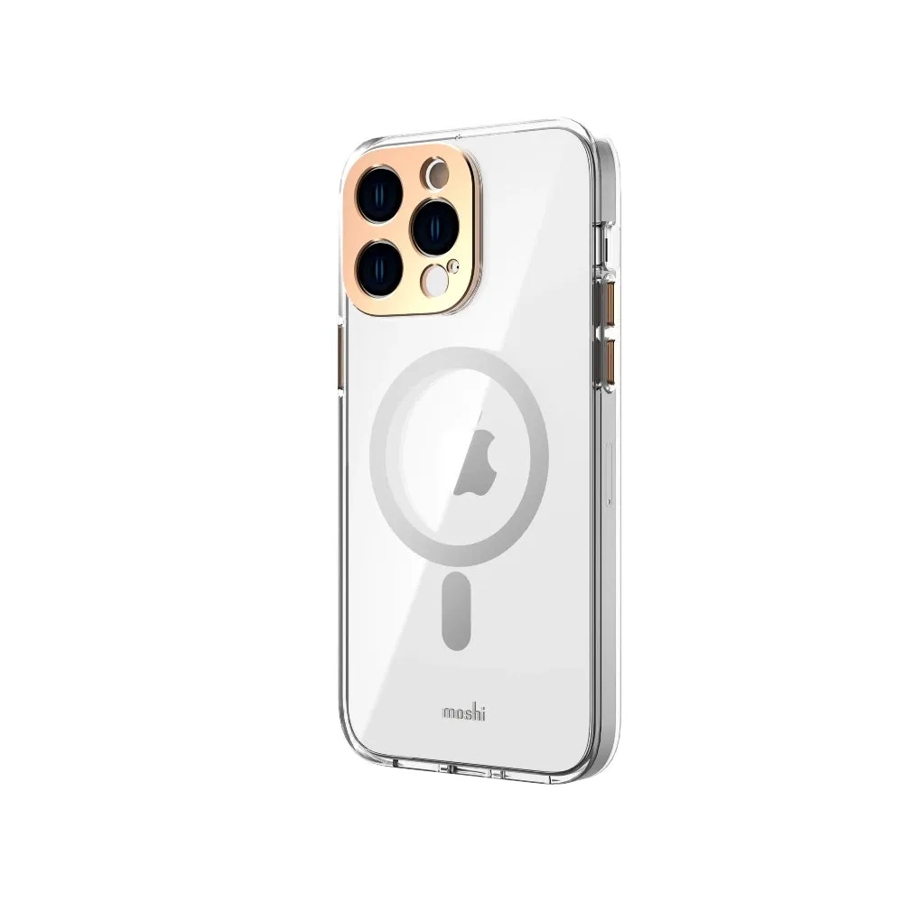 MOSHI iPhone 14 Pro Max - iGLAZE Case with MagSafe & Cam Cover - Gold