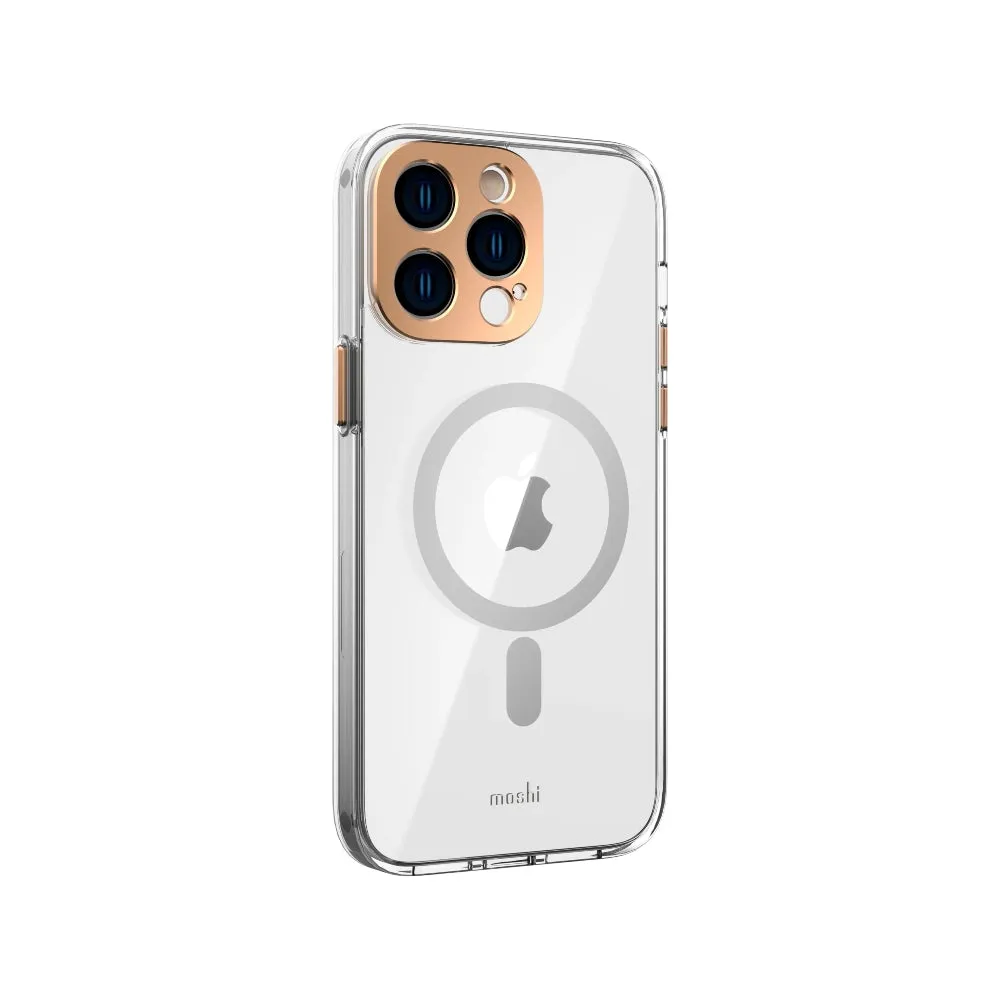 MOSHI iPhone 14 Pro Max - iGLAZE Case with MagSafe & Cam Cover - Gold
