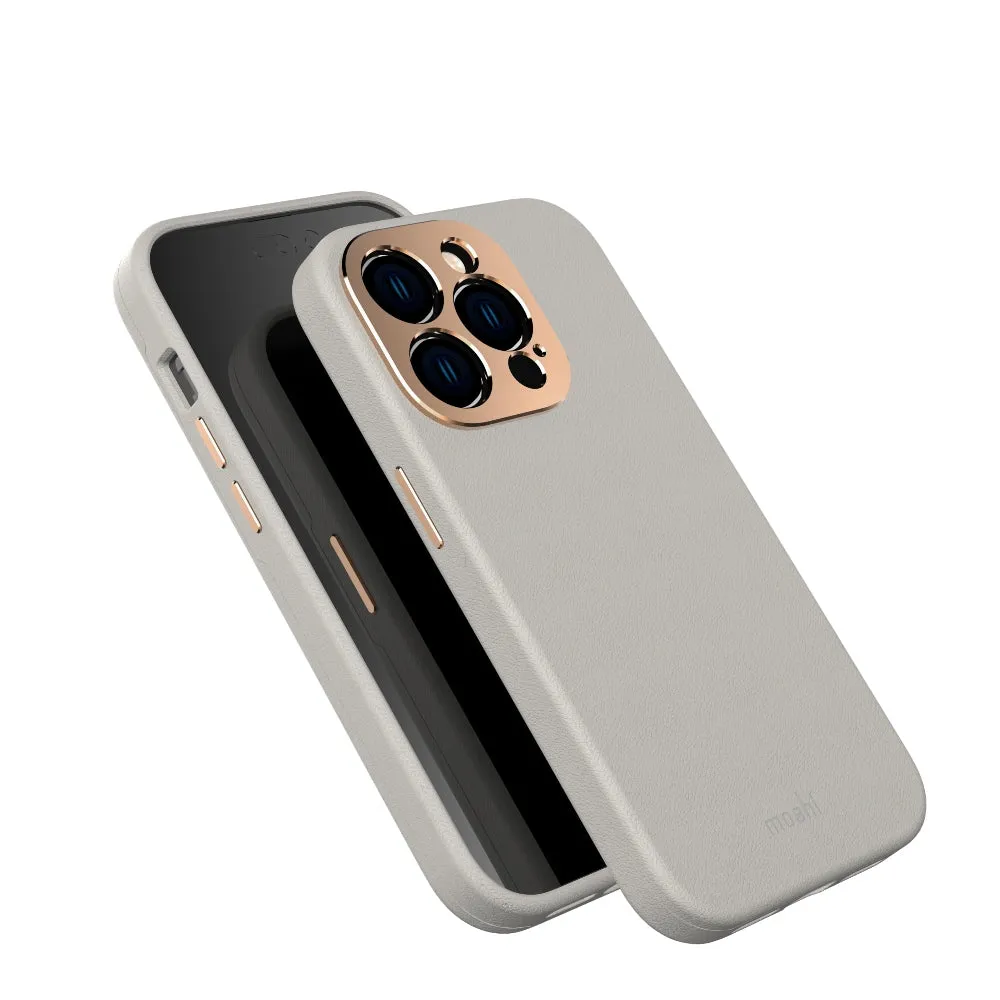 MOSHI iPhone 14 Pro - Napa Case with MagSafe & Cam Cover - Gray