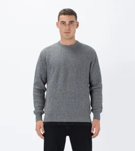 Moss Crew Knit Black Speck