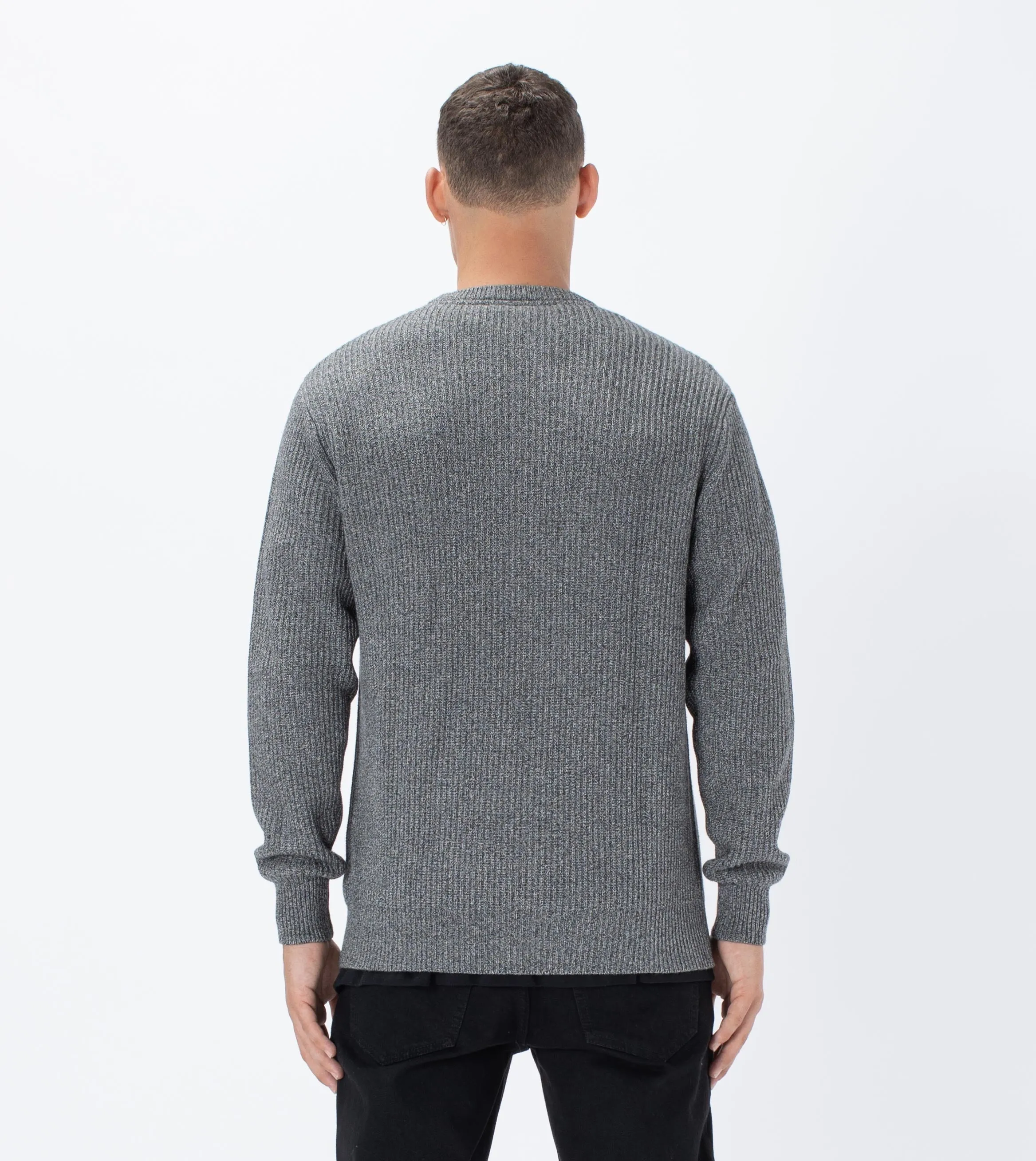 Moss Crew Knit Black Speck