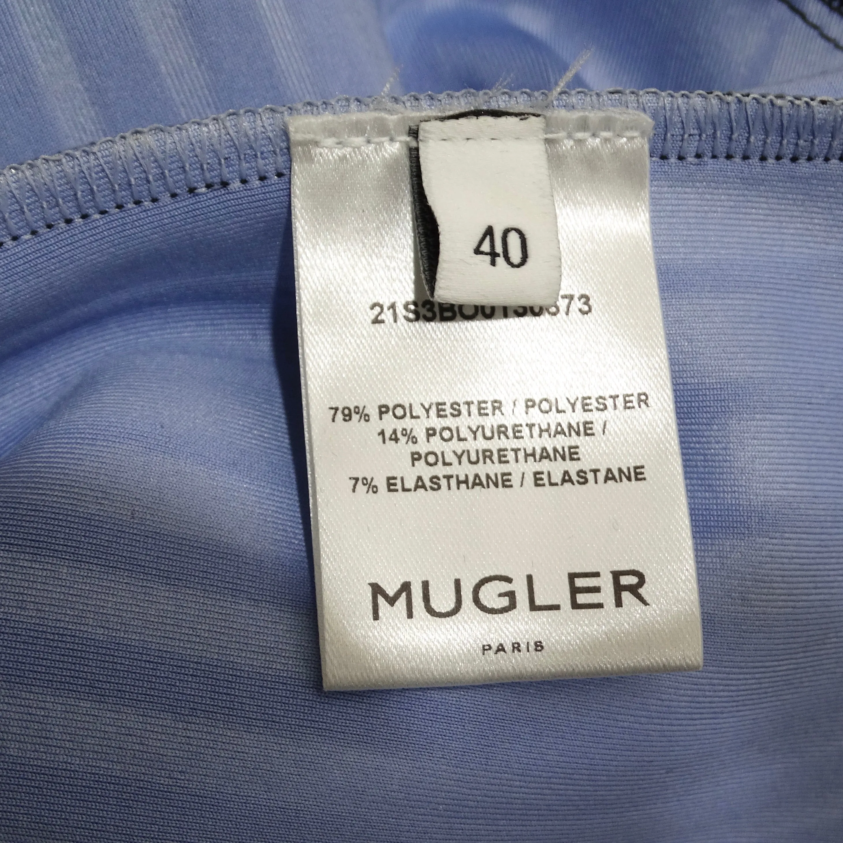 Mugler Black Embossed Scuba Bodysuit