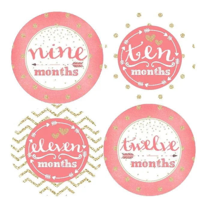 MULTI PATTEREN MONTHLY BABY STICKERS