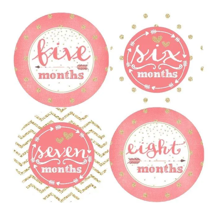 MULTI PATTEREN MONTHLY BABY STICKERS