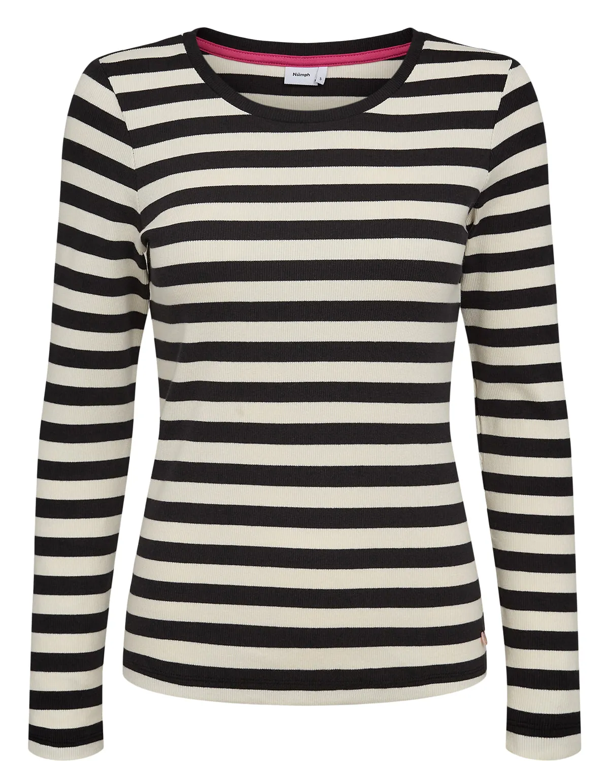 Numph Womens Numoxie Long Sleeve T-Shirt Caviar