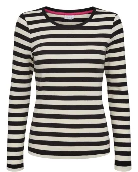 Numph Womens Numoxie Long Sleeve T-Shirt Caviar