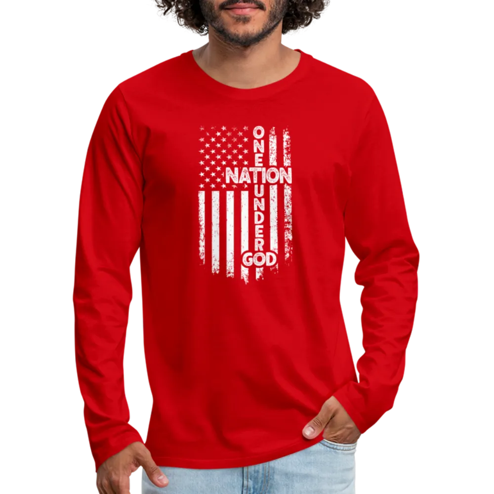 One Nation Under God Men's Premium Long Sleeve T-Shirt