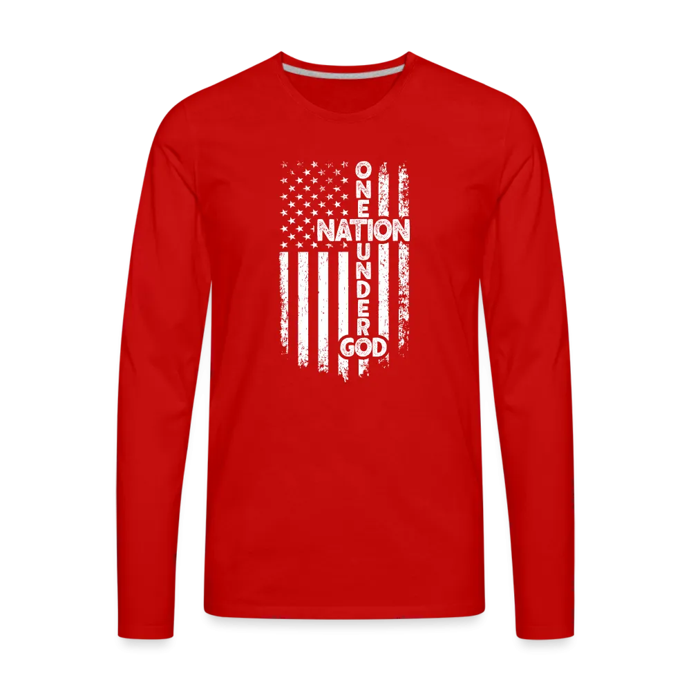 One Nation Under God Men's Premium Long Sleeve T-Shirt
