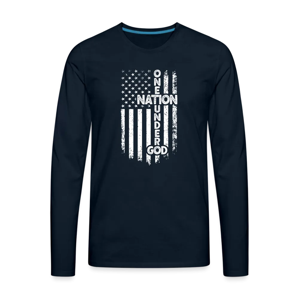 One Nation Under God Men's Premium Long Sleeve T-Shirt
