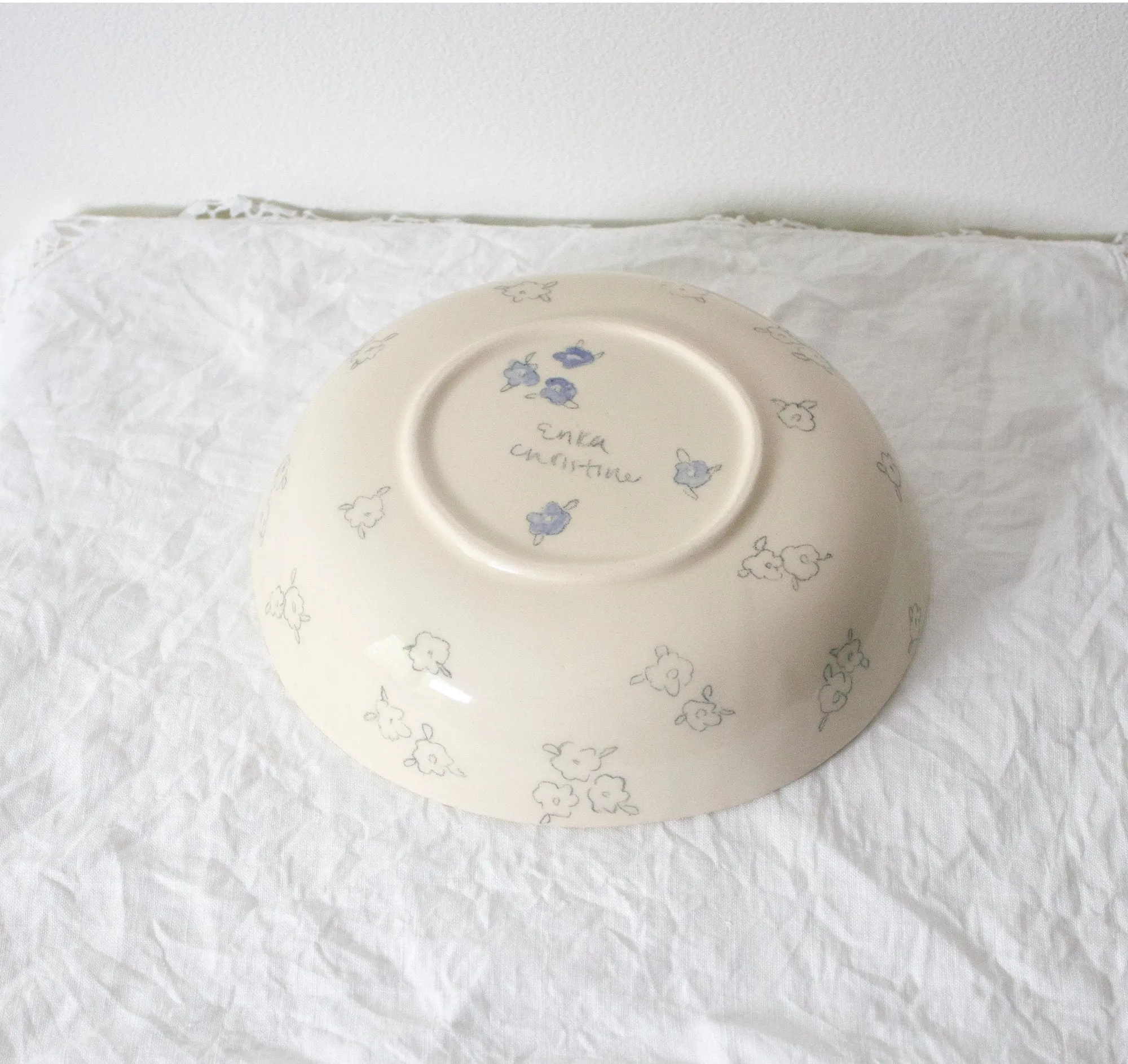 Pasta Bowl - Line Drawn Floral