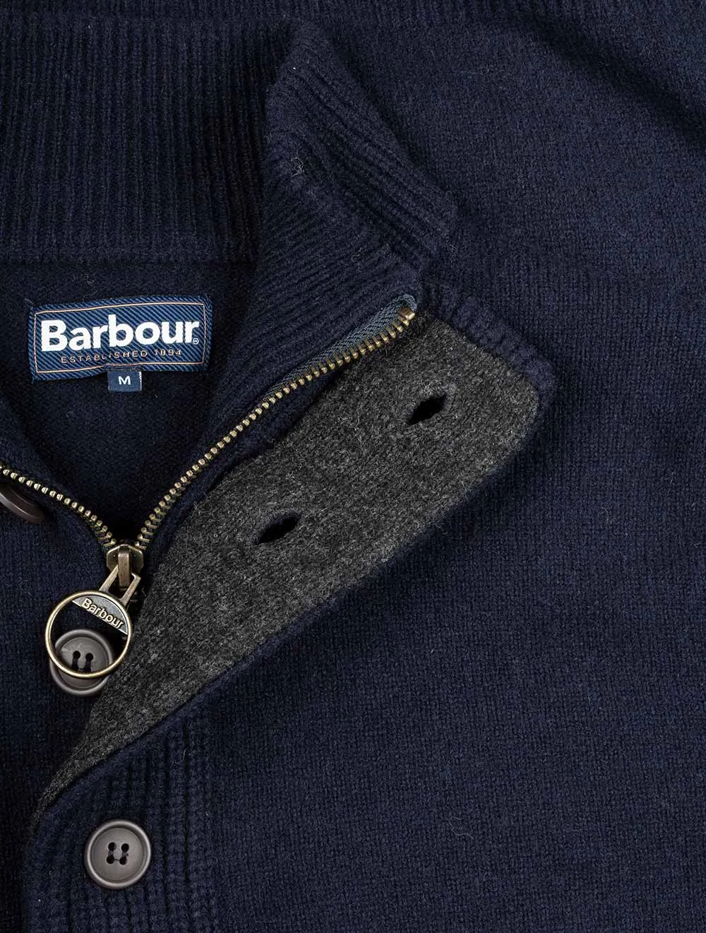 Patch Half Zip Sweater Navy