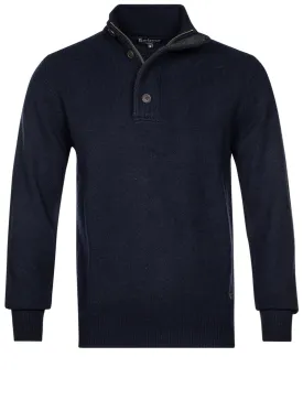 Patch Half Zip Sweater Navy